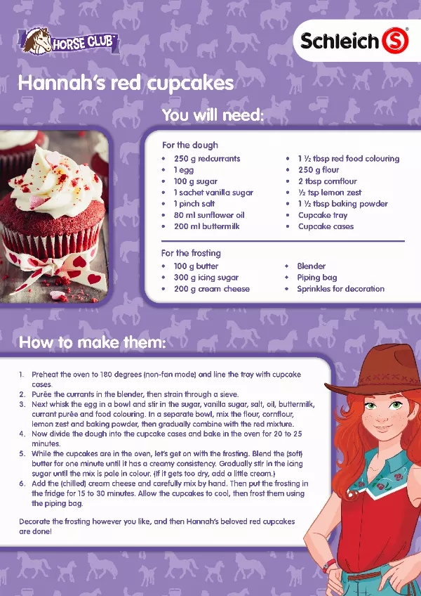Schleich Red Cupcakes Recipe